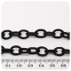 1 MT - CATENA CORDA NERO 12X9 MM - CATENELLA TESSUTO BASE BRACCIALETTO E COLLANA