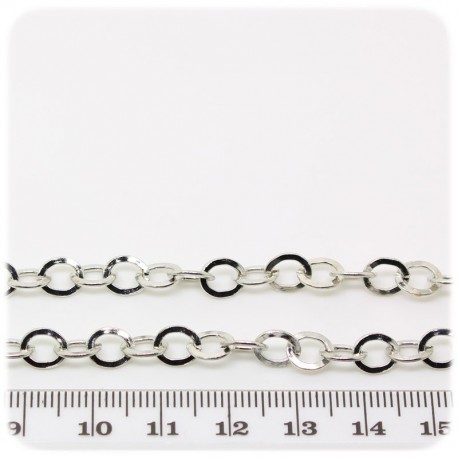 1 MT - CATENA METALLO 7X6 MM - CATENELLA METALLO BASE BRACCIALETTO E COLLANA