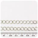 1 MT - CATENA METALLO 8X7 MM - CATENELLA METALLO BASE BRACCIALETTO E COLLANA