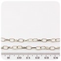 1 MT - CATENA METALLO 7X4 MM - CATENELLA METALLO BASE BRACCIALETTO E COLLANA