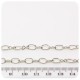 1 MT - CATENA METALLO 8X5 MM - CATENELLA METALLO BASE BRACCIALETTO E COLLANA