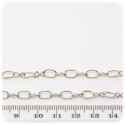 1 MT - CATENA METALLO 8X5 MM - CATENELLA METALLO BASE BRACCIALETTO E COLLANA