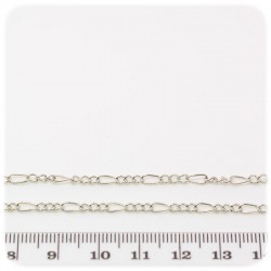 1 MT - CATENA METALLO 6X3 MM - CATENELLA METALLO BASE BRACCIALETTO E COLLANA