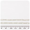 1 MT - CATENA METALLO 6X3 MM - CATENELLA METALLO BASE BRACCIALETTO E COLLANA