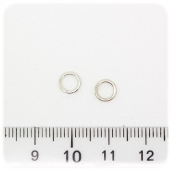 100 PZ - ANELLINI METALLO 6 MM - MINUTERIA ANELLI APRIBILI TONDI BIGIOTTERIA