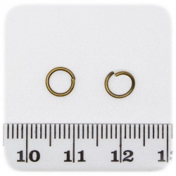 100 PZ - ANELLINI BRONZO 6 MM - MINUTERIA ANELLI APRIBILI TONDI BIGIOTTERIA
