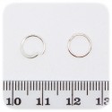 100 PZ - ANELLINI ARGENTO 8 MM - MINUTERIA ANELLI APRIBILI TONDI BIGIOTTERIA