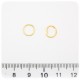 100 PZ - ANELLINI ORO 8 MM - MINUTERIA ANELLI APRIBILI TONDI BIGIOTTERIA