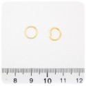 100 PZ - ANELLINI ORO 8 MM - MINUTERIA ANELLI APRIBILI TONDI BIGIOTTERIA