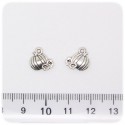 1 PZ - CIONDOLO ARGENTO TIBETANO ZUCCA 10 MM - METALLO