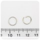 100 PZ - ANELLINI METALLO 10 MM - MINUTERIA ANELLI APRIBILI TONDI BIGIOTTERIA