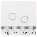 100 PZ - ANELLINI METALLO 8 MM - MINUTERIA ANELLI APRIBILI TONDI BIGIOTTERIA