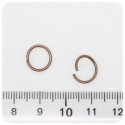 100 PZ - ANELLINI RAME 10 MM - MINUTERIA ANELLI APRIBILI TONDI BIGIOTTERIA