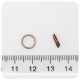 50 PZ - ANELLINI DOPPI RAME - MINUTERIA ANELLI BRISE' TONDI 8 MM