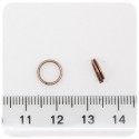 50 PZ - ANELLINI DOPPI RAME - MINUTERIA ANELLI BRISE' TONDI 8 MM