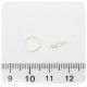 50 PZ - ANELLINI DOPPI ARGENTO - MINUTERIA ANELLI BRISE' TONDI 8 MM