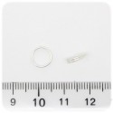 50 PZ - ANELLINI DOPPI ARGENTO - MINUTERIA ANELLI BRISE' TONDI 8 MM