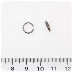 50 PZ - ANELLINI DOPPI NERO - MINUTERIA ANELLI BRISE' TONDI 8 MM