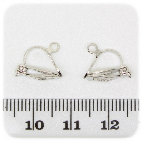 20 PZ - ORECCHINI CLIP METALLO - MONACHELLA CON OCCHIELLO METALLO