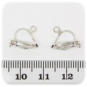 20 PZ - ORECCHINI CLIP METALLO - MONACHELLA CON OCCHIELLO METALLO