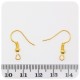 50 PZ - MONACHELLA ORO UNCINO - BASE ORECCHINI METALLO 18 MM