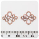 10 PZ - CONNETTORE INTRECCIO RAME - LINK METALLO BIGIOTTERIA