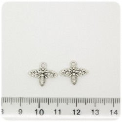 1 PZ - CIONDOLO METALLO INSETTO - PENDENTE METALLO CHARM ARGENTO TIBETANO