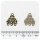 4 PZ - CHANDELIER BRONZO - COMPONENTI BIGIOTTERIA ORECCHINI TRIANGOLO - 3 OCCHIELLI