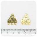 4 PZ - CHANDELIER ORO - COMPONENTI BIGIOTTERIA ORECCHINI TRIANGOLO - 3 OCCHIELLI