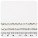 1 MT - CATENA METALLO 4X3 MM - CATENELLA METALLO BASE BRACCIALETTO E COLLANA