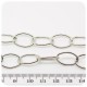 1 MT - CATENA METALLO 18X12 MM - CATENELLA METALLO BASE BRACCIALETTO E COLLANA