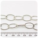 1 MT - CATENA METALLO 18X12 MM - CATENELLA METALLO BASE BRACCIALETTO E COLLANA