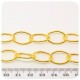 1 MT - CATENA ORO 18X12 MM - CATENELLA METALLO BASE BRACCIALETTO E COLLANA