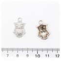 1 PZ - CIONDOLO METALLO GUFO - PENDENTE METALLO CHARM ARGENTO TIBETANO