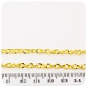 1 MT - CATENA ORO 5X4 MM - CATENELLA METALLO BASE BRACCIALETTO E COLLANA