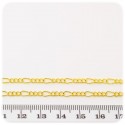 1 MT - CATENA ORO 7X3 MM - CATENELLA METALLO BASE BRACCIALETTO E COLLANA