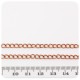 1 MT - CATENA RAME 5X4 MM - CATENELLA METALLO BASE BRACCIALETTO E COLLANA