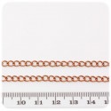 1 MT - CATENA RAME 5X4 MM - CATENELLA METALLO BASE BRACCIALETTO E COLLANA