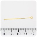 100 PZ - CHIODINI ORO 40 MM - SPILLI OCCHIELLO