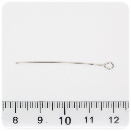 50 PZ - CHIODINI ACCIAIO INOX 40 MM - SPILLI OCCHIELLO