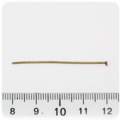 100 PZ - CHIODINI BRONZO 40 MM - SPILLI TESTA PIATTA T