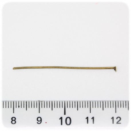 100 PZ - CHIODINI BRONZO 40 MM - SPILLI TESTA PIATTA T