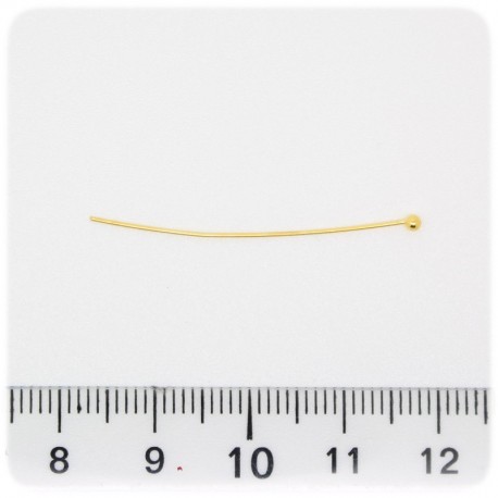 50 PZ - CHIODINI ORO 35 MM - SPILLI PALLINA