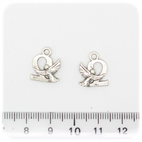 1 PZ - CIONDOLO METALLO FARFALLA - PENDENTE METALLO CHARM ARGENTO TIBETANO