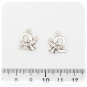 1 PZ - CIONDOLO METALLO COLOMBA - PENDENTE CHARM ARGENTO TIBETANO