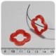 20 PZ - CONNETTORE ACRILICO FIORE 28 MM -  ROSSO