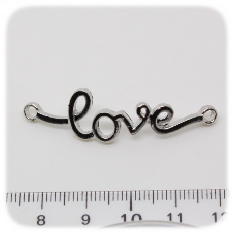 1 PZ -CONNETTORE LINK "LOVE" 45 MM - METALLO