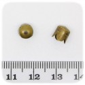 50 PZ - COPPETTA BRONZO COPRIFILO - MINUTERIA TERMINALI CAPOCORDA METALLO 6,5 MM