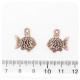 1 PZ - CIONDOLO RAME PESCE - PENDENTE METALLO CHARM ARGENTO TIBETANO