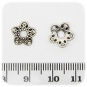 20 PZ - COPPETTE METALLO COPRIPERLA - COPERTURA PERLE METALLO TRAFORATO 12 MM